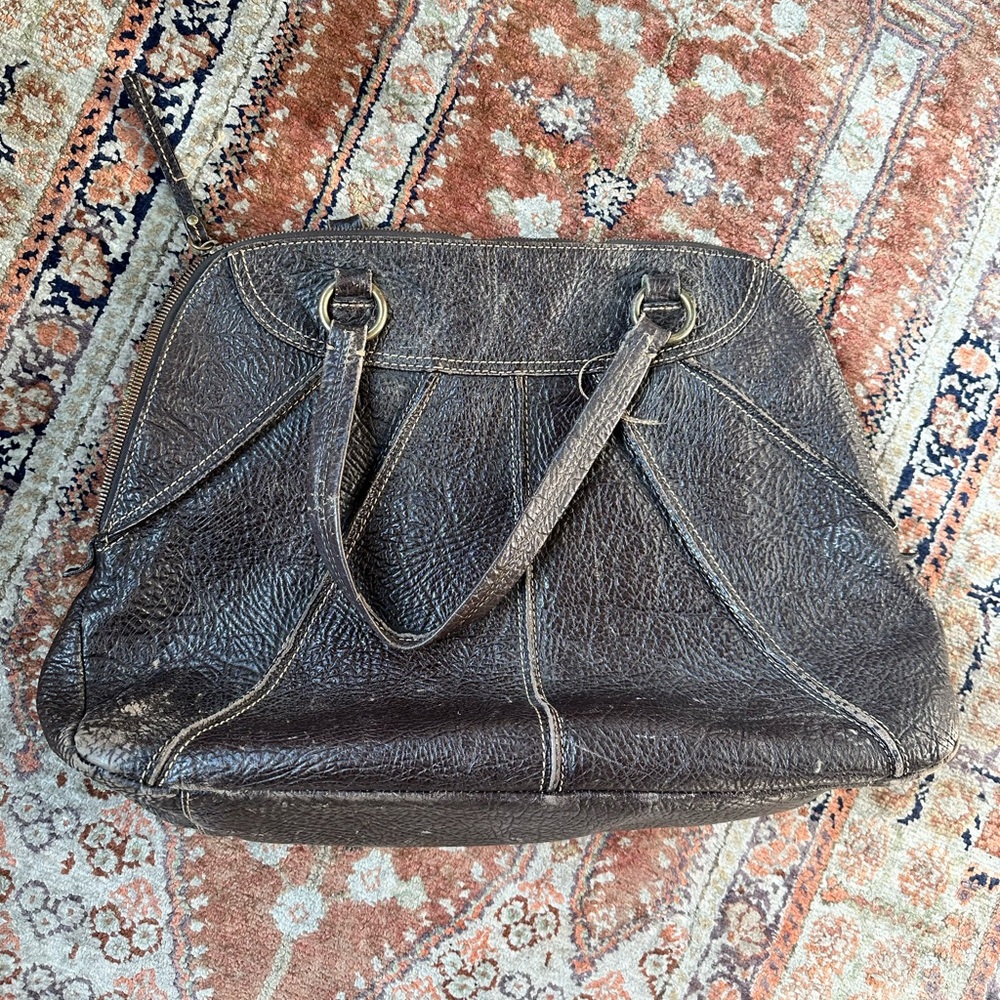 Vintage Adrienne Vittadini zip top tote‎